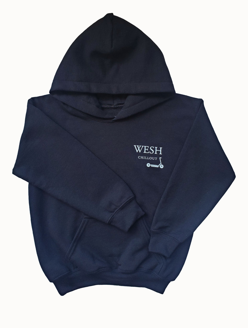 Hoodie noir avec trottinette