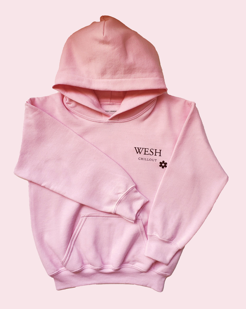 Hoodie Rose Pâle avec fleur