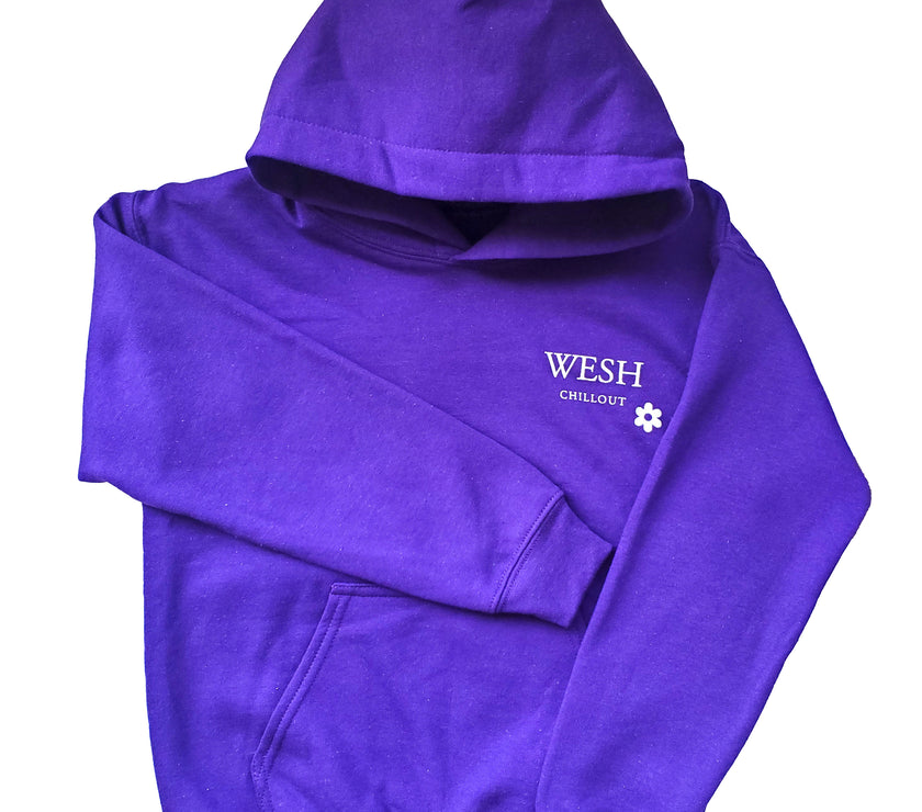 Hoodie mauve avec fleur