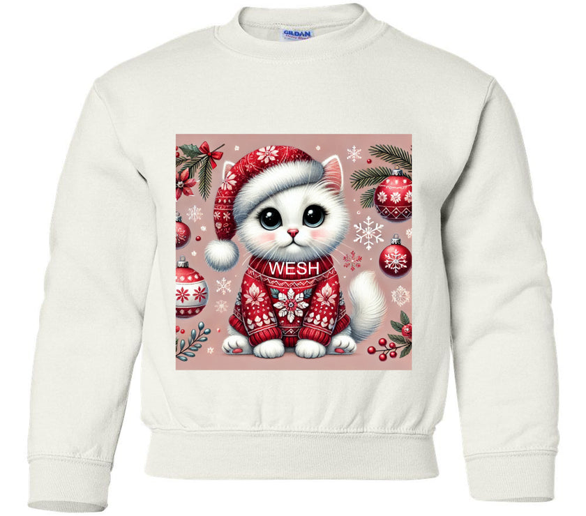 Pull chat de noël