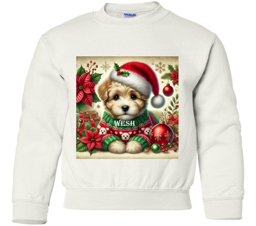 Pull chien de noël