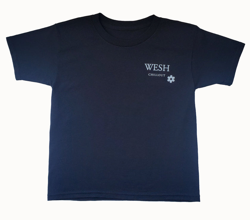 T-shirt noir avec fleur