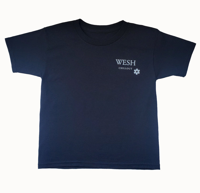 T-shirt noir avec fleur