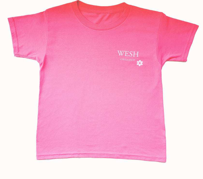 T-shirt rose avec fleur