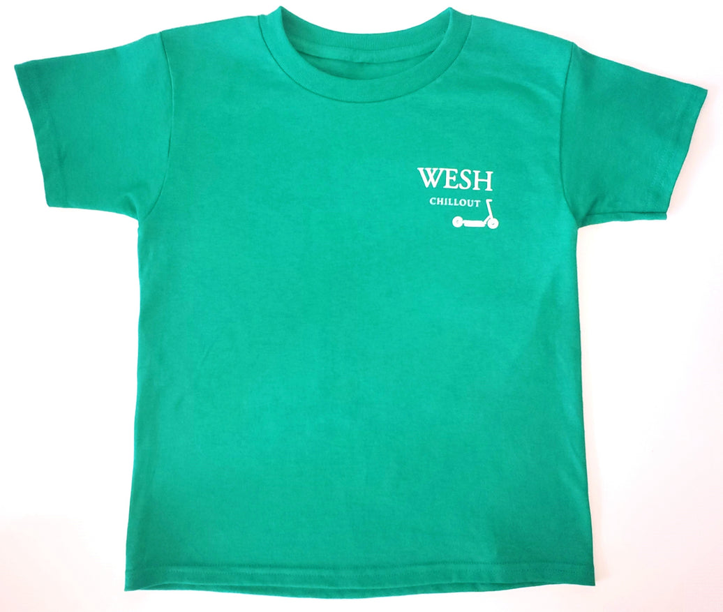 T-shirt vert Kelly avec trottinette